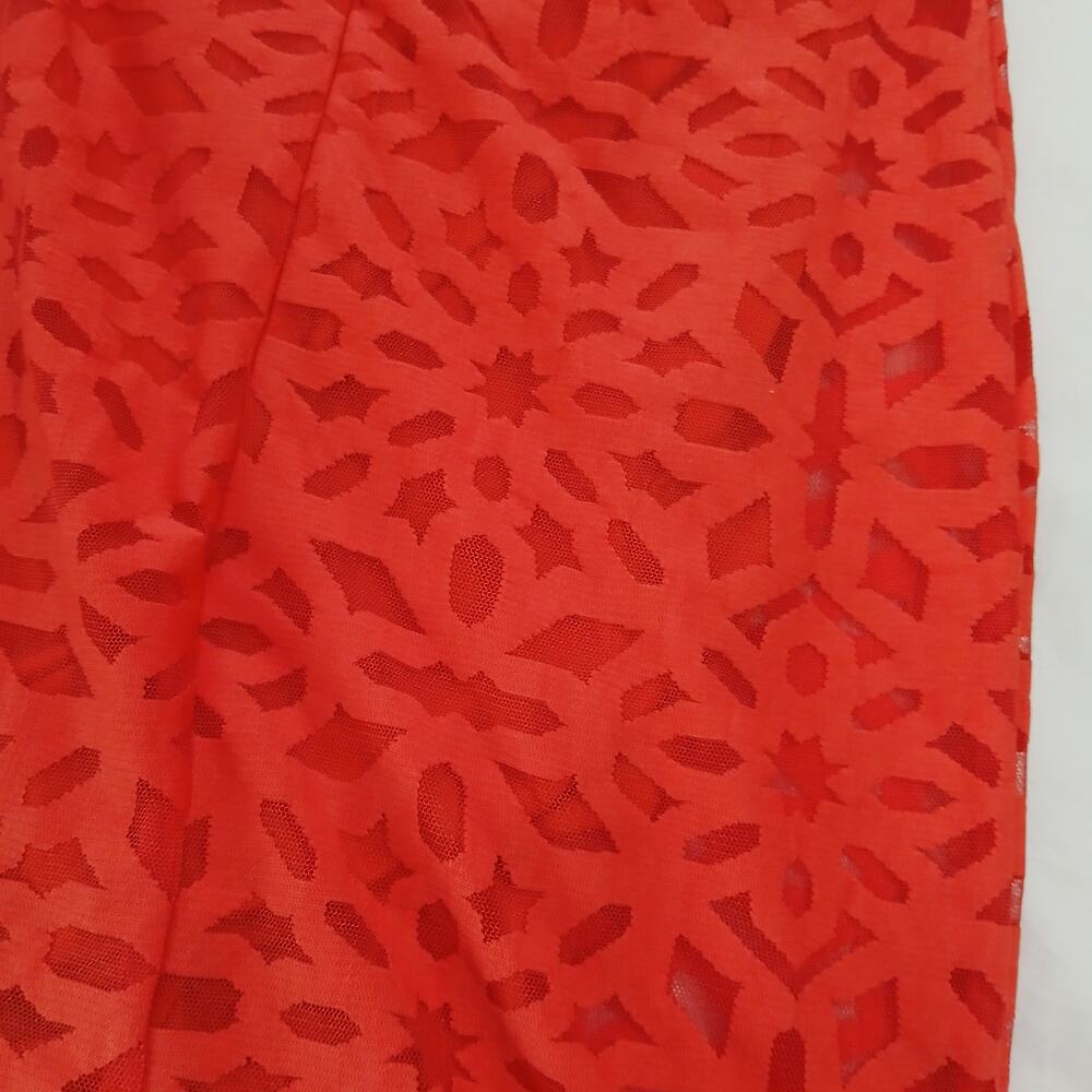 Betty Barclay Dresses 12 short-sleeve v-neck geometric-lace lined pumpkin dress - Picture 12 of 12